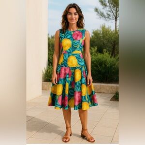 Marni Lemonade Sleeveless Midi Dress